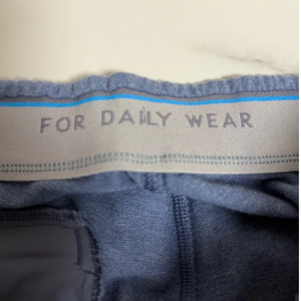 Mack Weldon Sunday Lounge Pants Mens Medium Heather Blue Joggers Drawstring